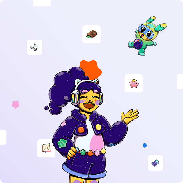 Ilustração da metodologia Dinx com personagem e mascote Nix